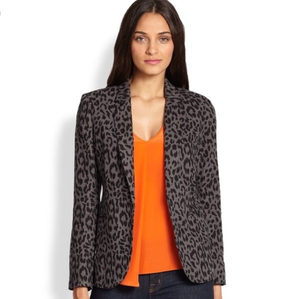 JOIE LEOPARD MEHIRA LINEN BLAZER